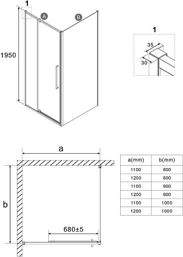 Niagara Душевой уголок Nova 120x80 NG-66-12A-A80-34 – картинка-11